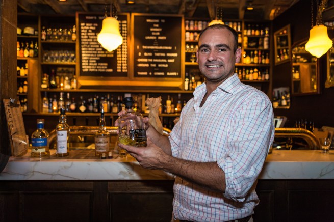 The Whisky Club Founder, Bertie Cason at the launch of The Whisky Club's inaugural whisky, Balblair 2000