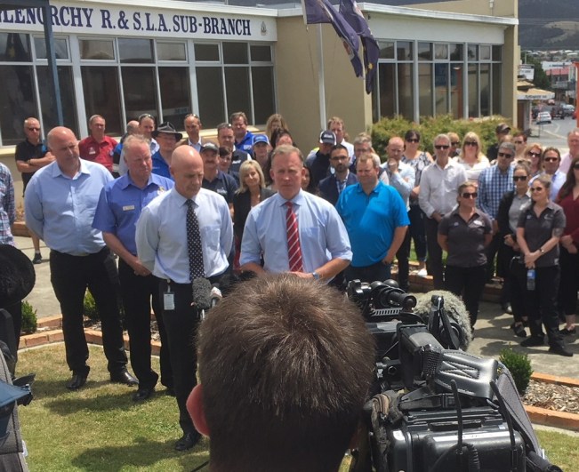 Premier Hodgman and Treasurer Peter Gutwein